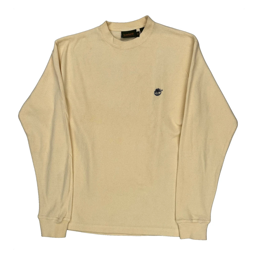 Timberland Long Sleeve T-Shirt - Medium Cream Cotton