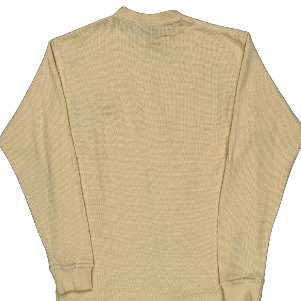 Timberland Long Sleeve T-Shirt - Medium Cream Cotton - Image 6