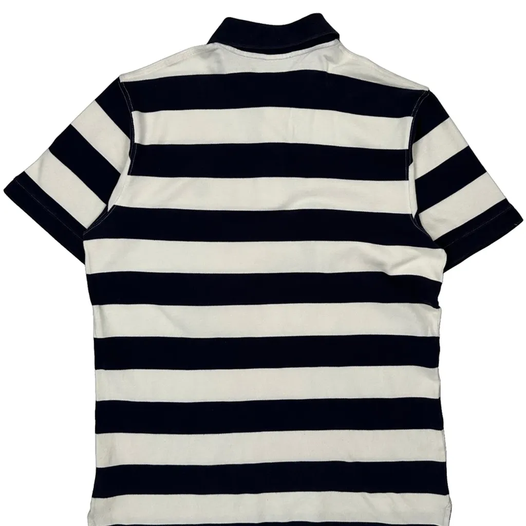 Timberland Striped Polo Shirt - XL Black & White Cotton - Image 7