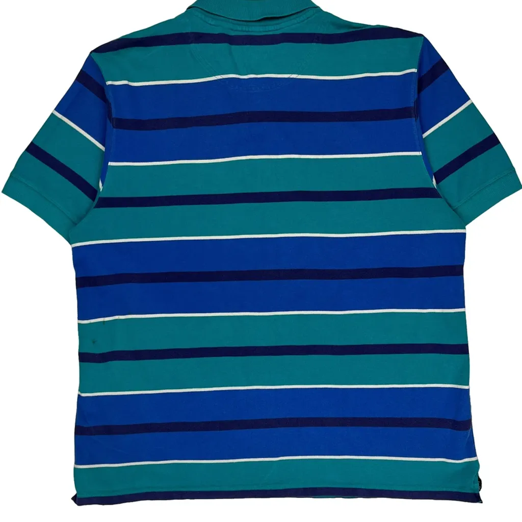 Timberland Striped Polo Shirt - XL Blue Cotton - Image 6