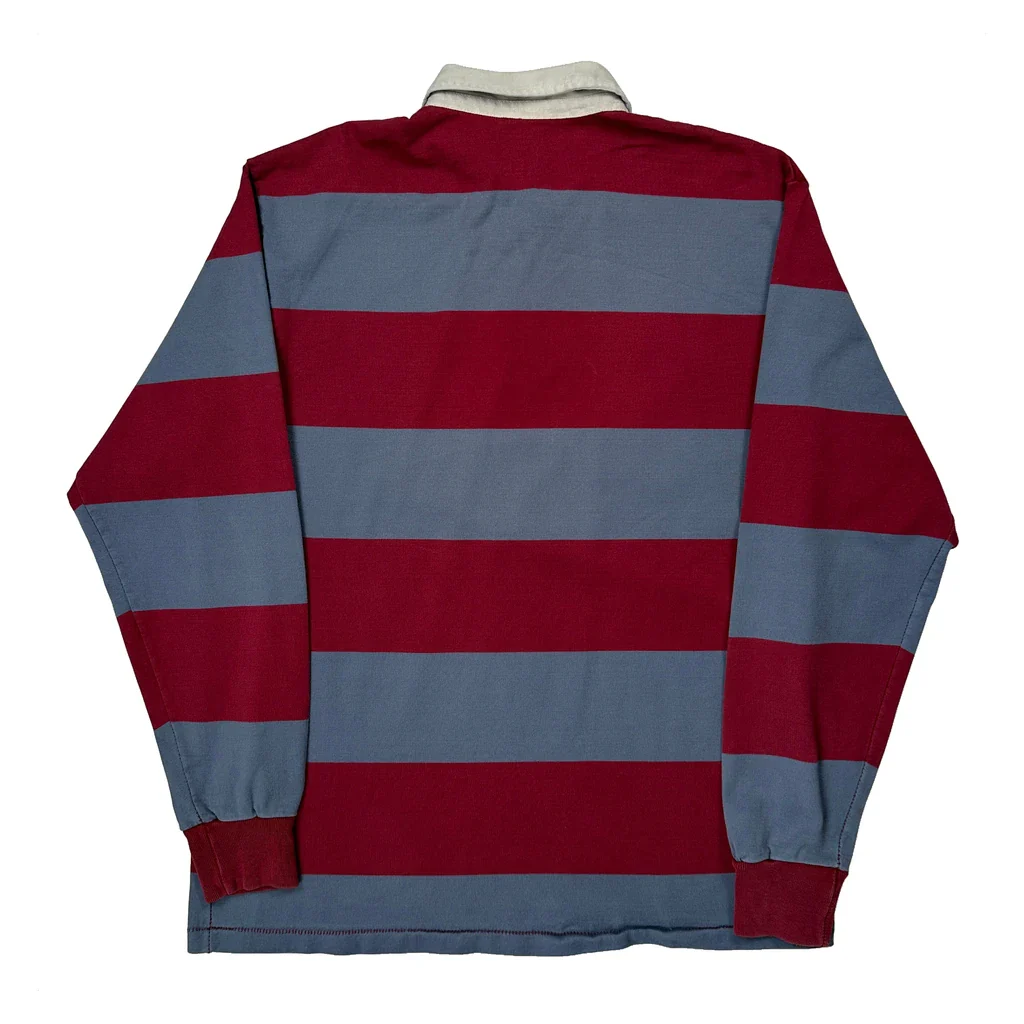 Timberland Striped Rugby Shirt - Large Blue Cotton - Image 2
