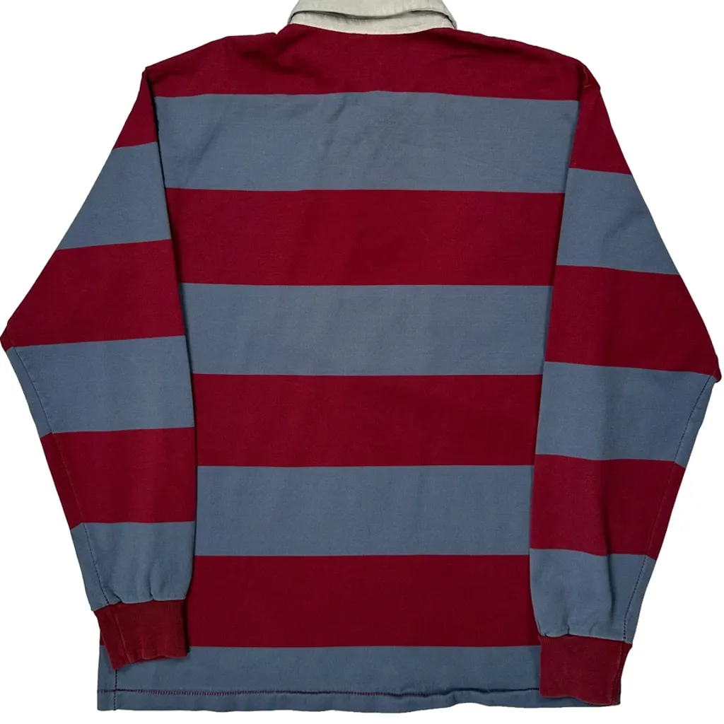 Timberland Striped Rugby Shirt - Large Blue Cotton - Image 7