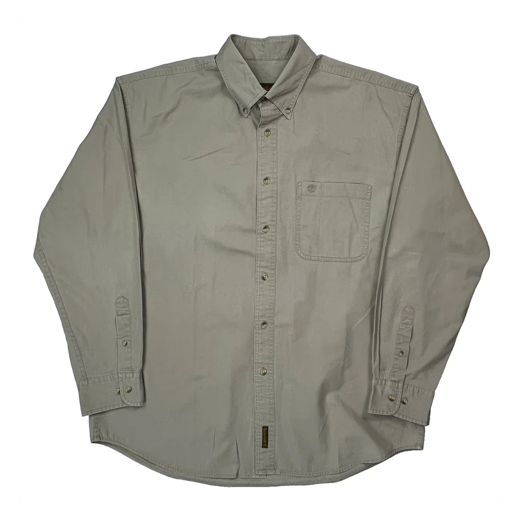 Timberland Shirt - Large Beige Cotton