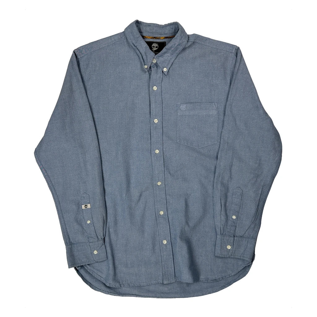 Timberland Shirt - Large Blue Cotton