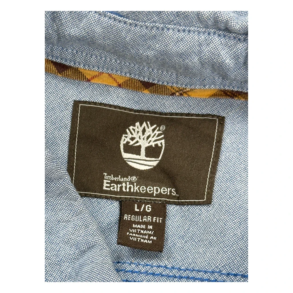Timberland Shirt - Large Blue Cotton - Image 2