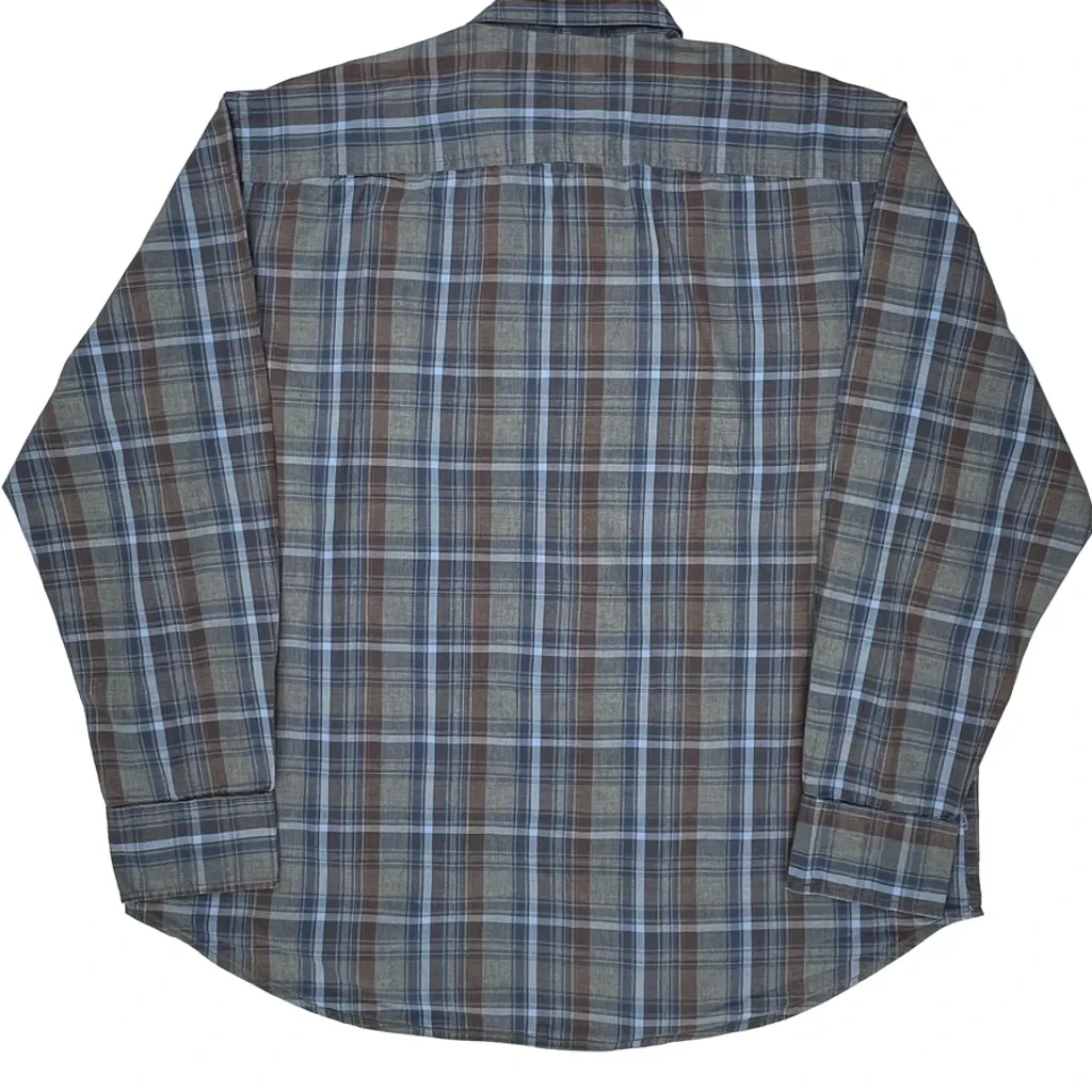 Timberland Checked Shirt - XL Blue Cotton - Image 6