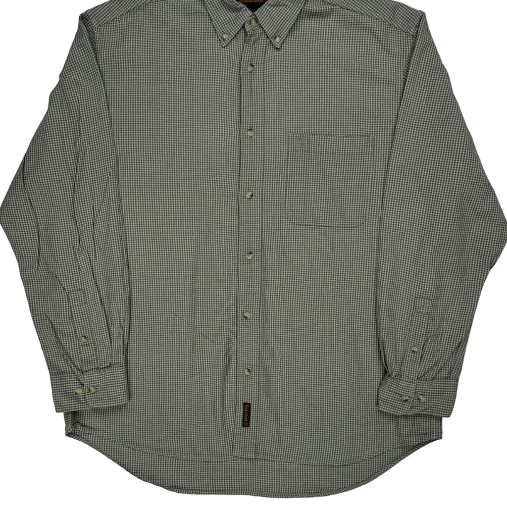 Timberland Checked Shirt - XL Grey Cotton - Image 4