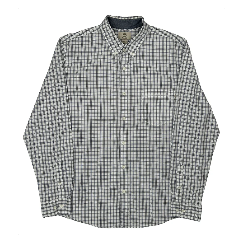 Timberland Checked Shirt - XL White Cotton