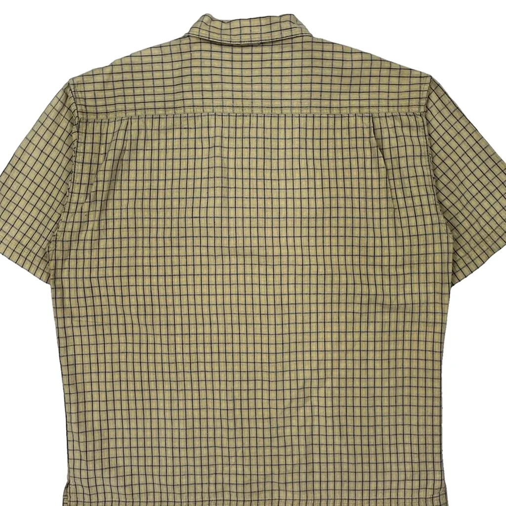 Timberland Checked Short Sleeve Shirt - Large Beige Cotton - Image 6