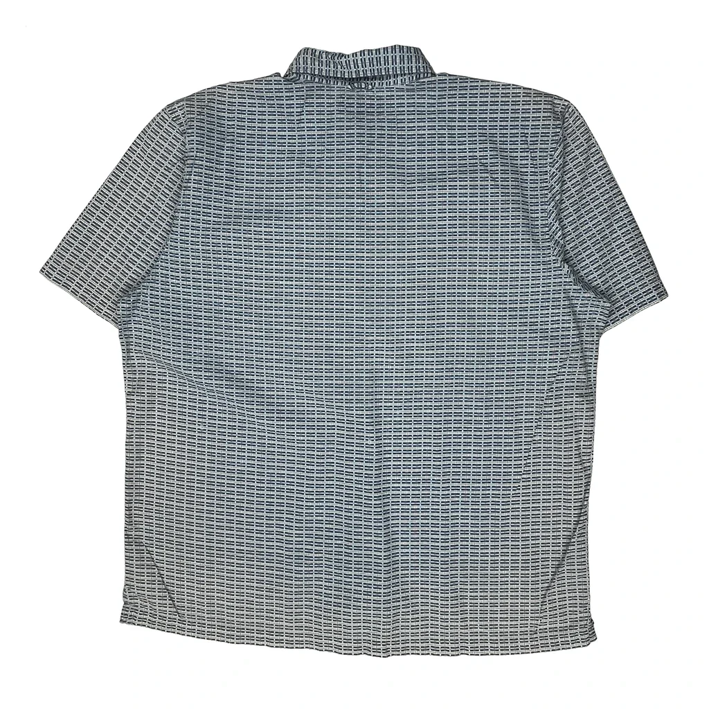 Timberland Checked Short Sleeve Shirt - Large Blue Cotton - Image 2