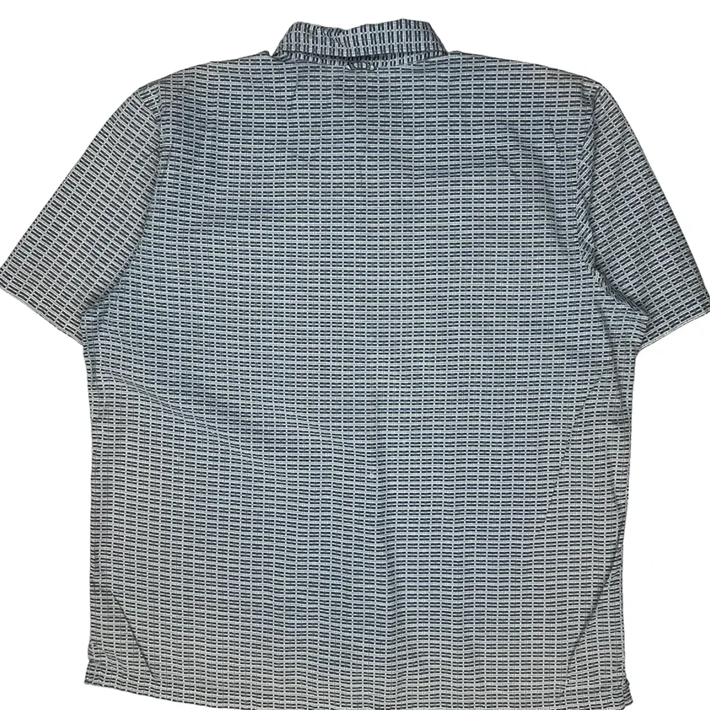 Timberland Checked Short Sleeve Shirt - Large Blue Cotton - Image 6