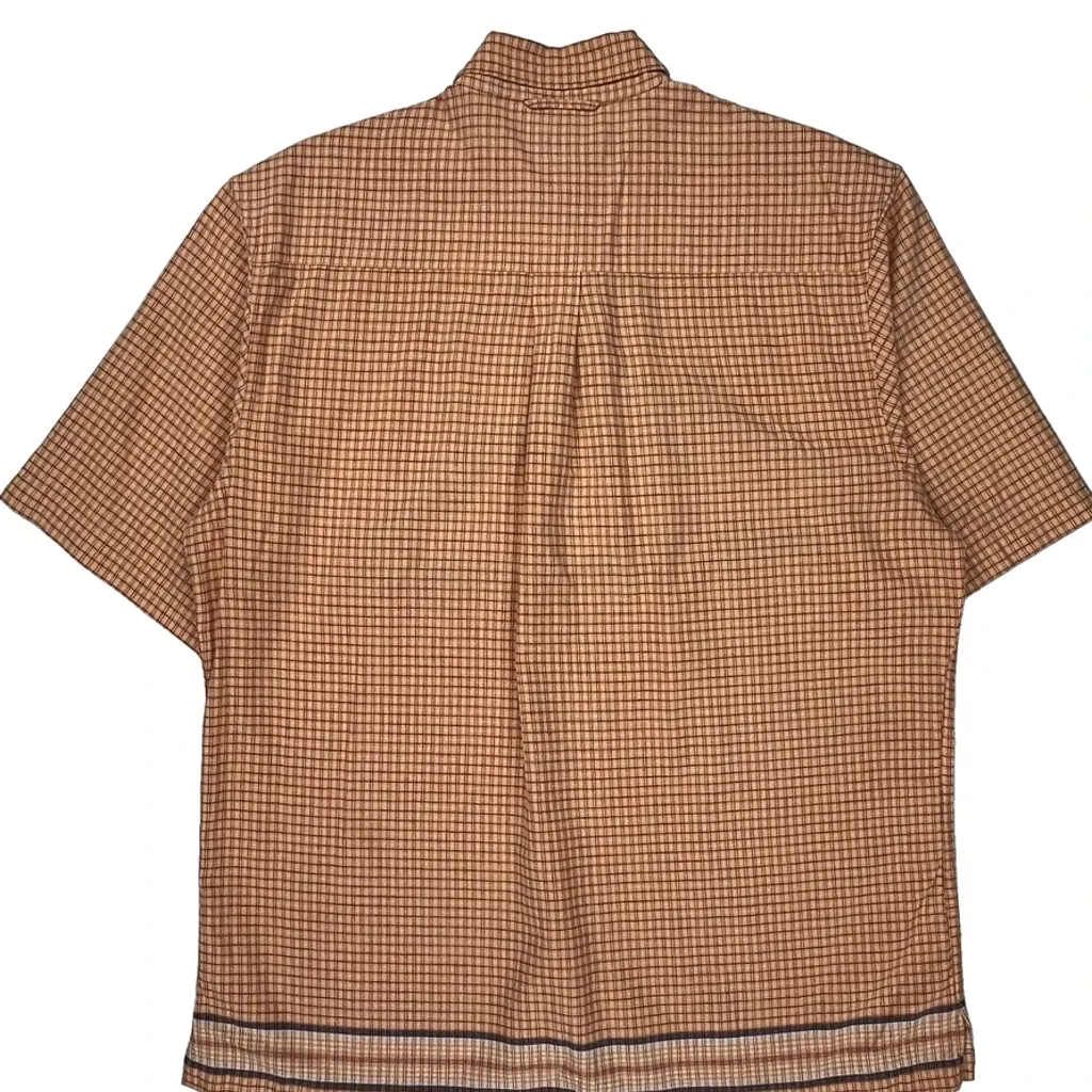 Timberland Checked Short Sleeve Shirt - Medium Brown Cotton - Image 7