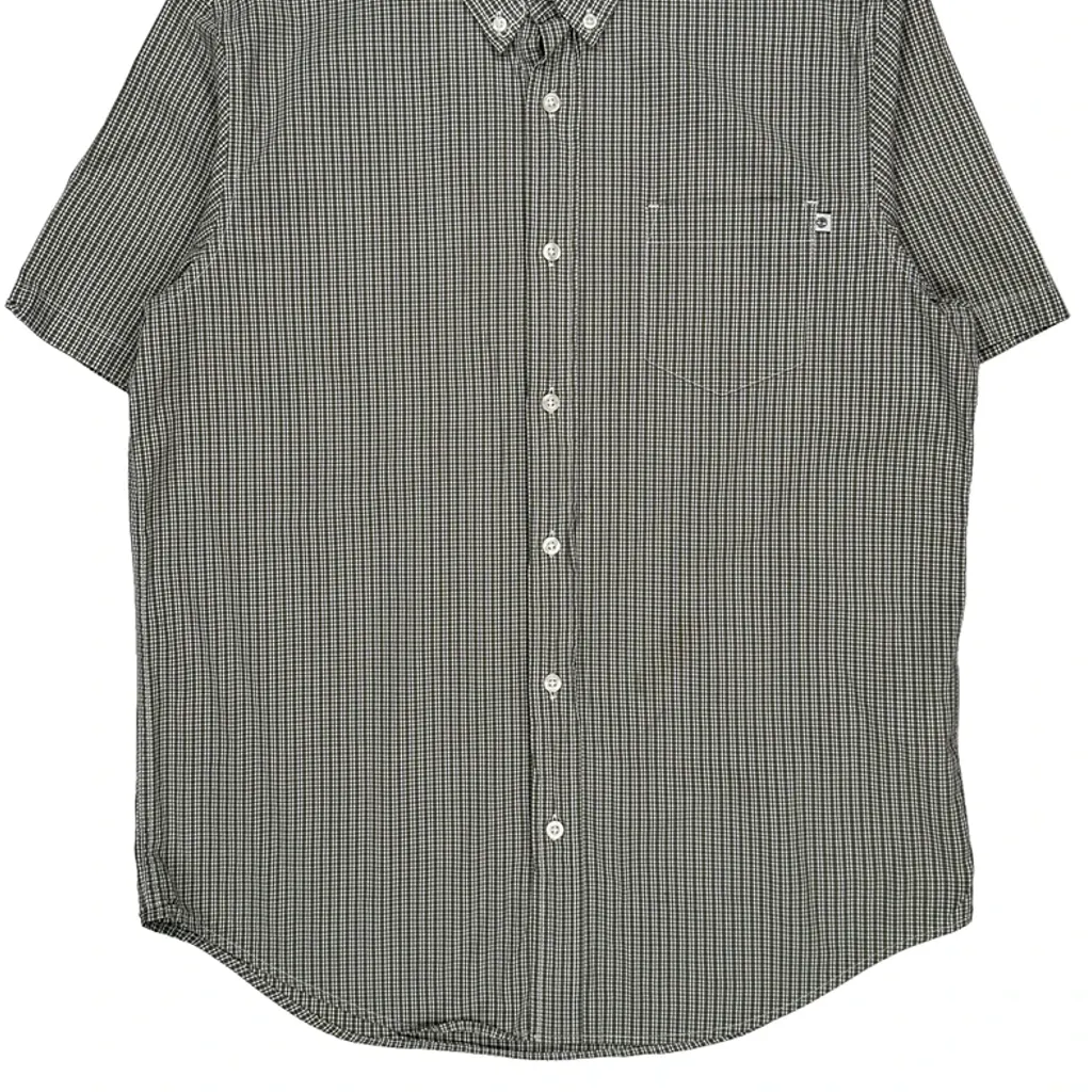 Timberland Checked Short Sleeve Shirt - Medium Gray Cotton - Image 4
