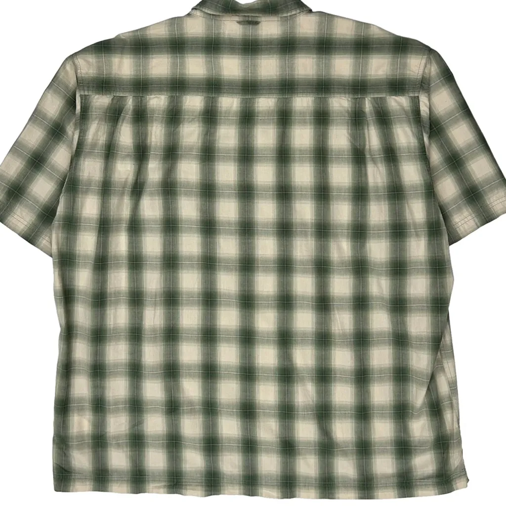 Timberland Checked Short Sleeve Shirt - 2XL Green Cotton - Image 7