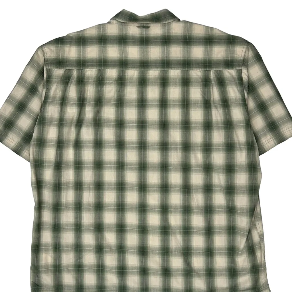 Timberland Checked Short Sleeve Shirt - 2XL Green Cotton - Image 8