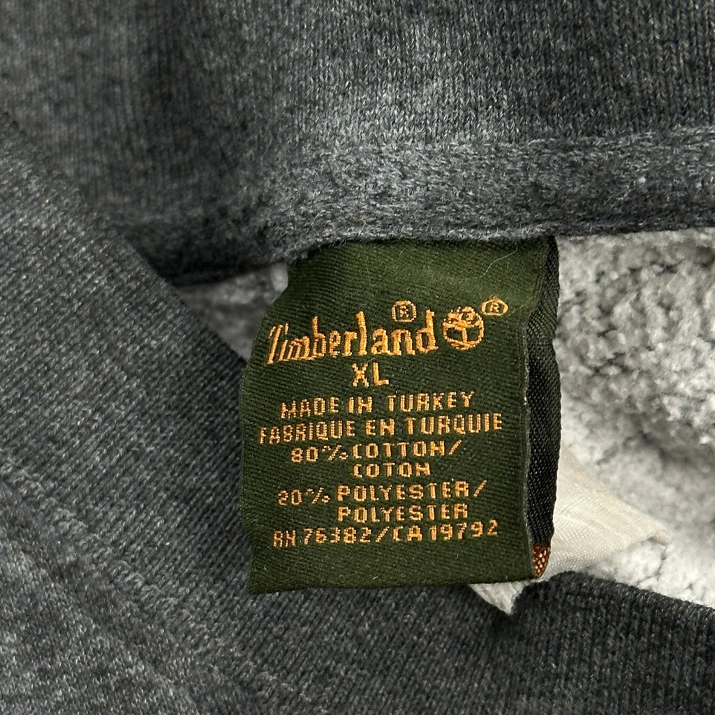 Timberland Spellout Sweatshirt - XL Grey Cotton Blend - Image 3
