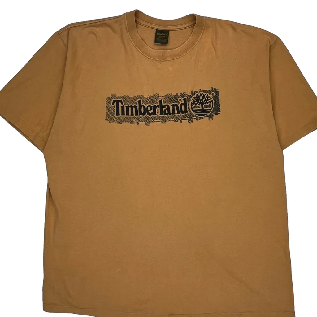 Timberland T-Shirt - 2XL Brown Cotton - Image 5