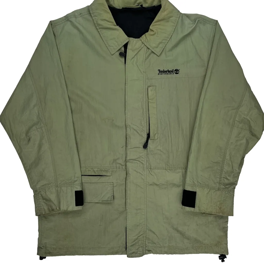 Timberland Windbreaker - Large Green Nylon - Image 5
