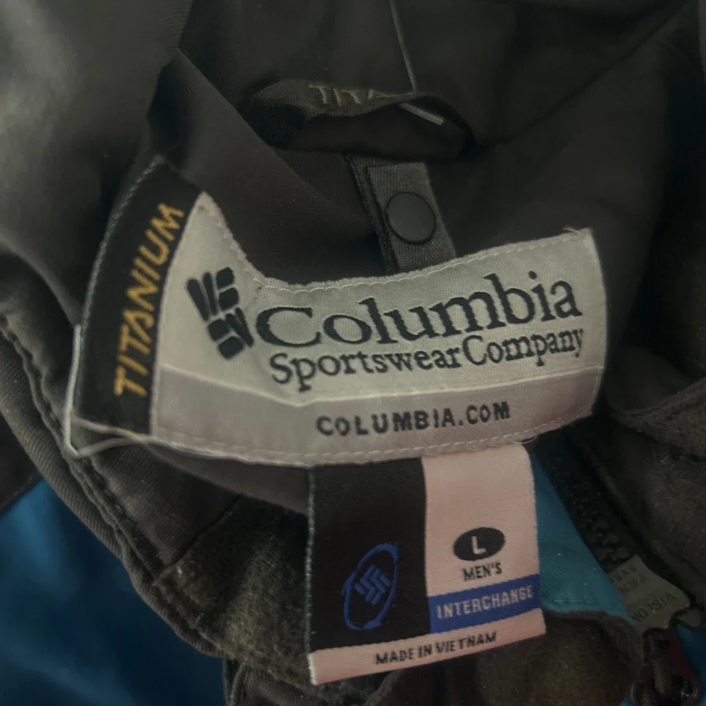 Titanium Series Columbia Waterproof Ski Jacket - Large Blue Polyester - Image 3