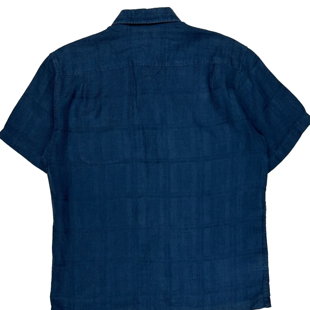 Tommy Bahama Short Sleeve Shirt - Large Blue Linen - Image 7