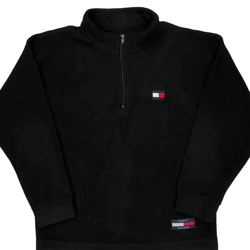 Tommy Hilfiger 1/4 Zip - Large Black Polyester - Image 4