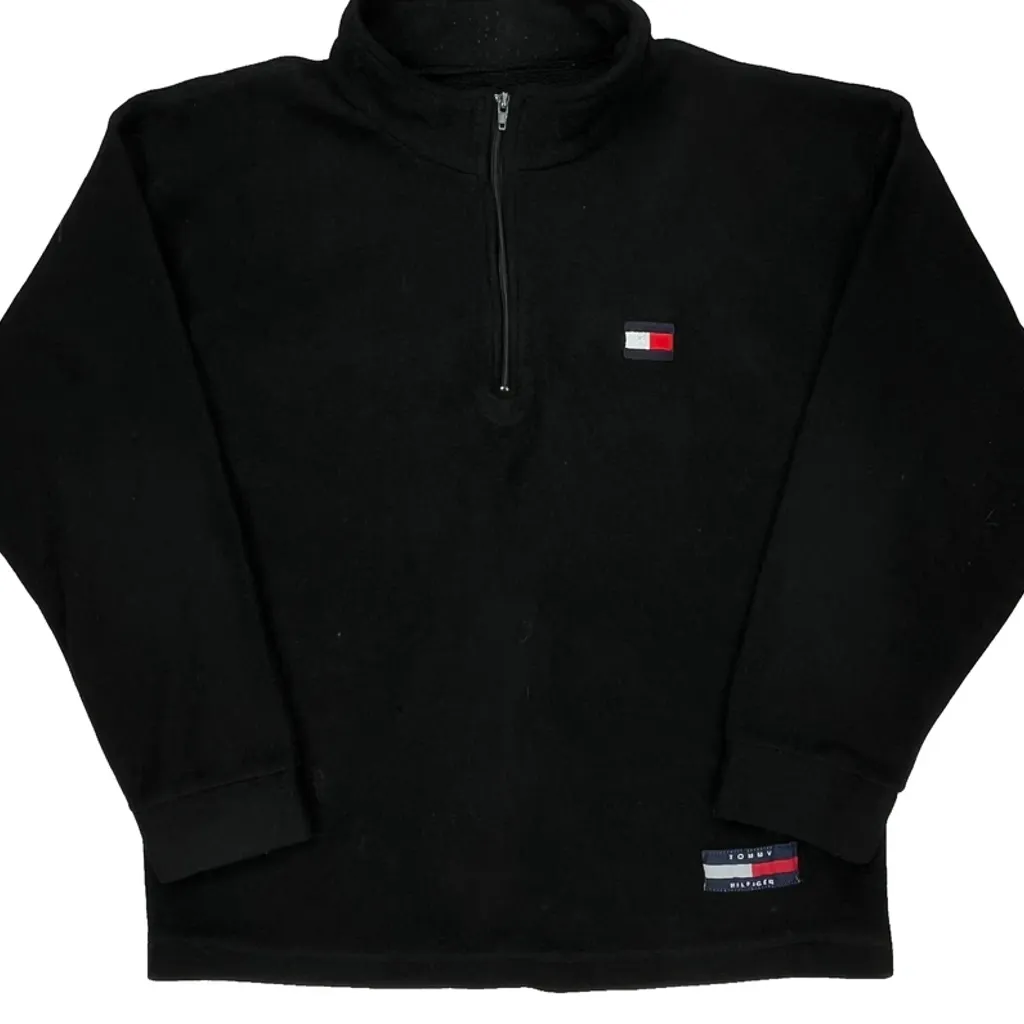 Tommy Hilfiger 1/4 Zip - Large Black Polyester - Image 5