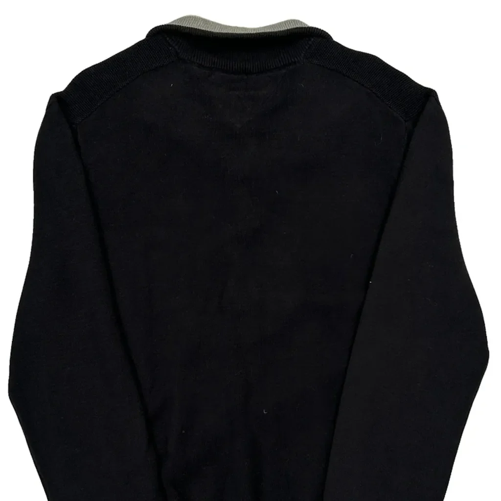 Tommy Hilfiger 1/4 Zip - Large Black Cotton - Image 7