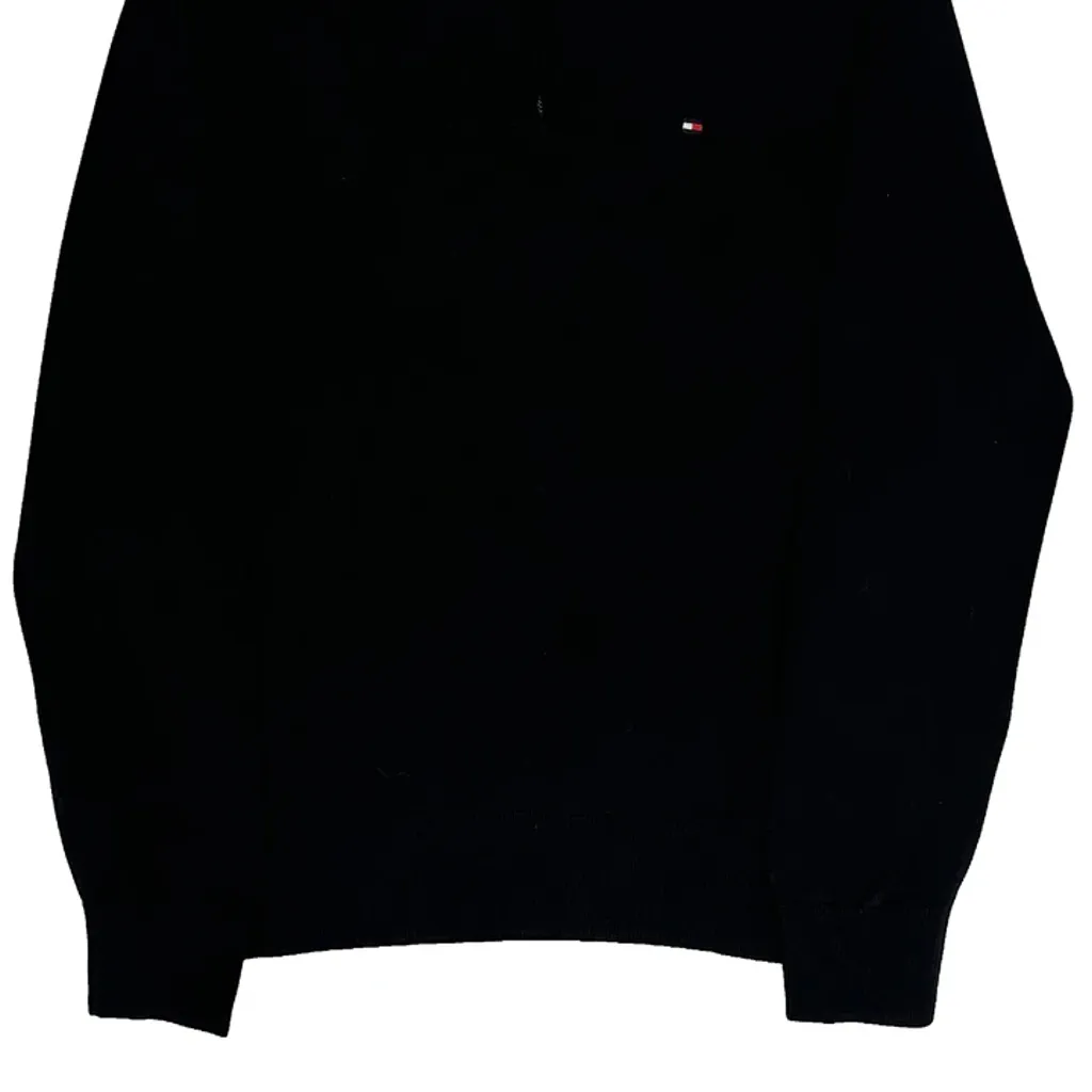 Tommy Hilfiger 1/4 Zip - Large Black Cotton - Image 5