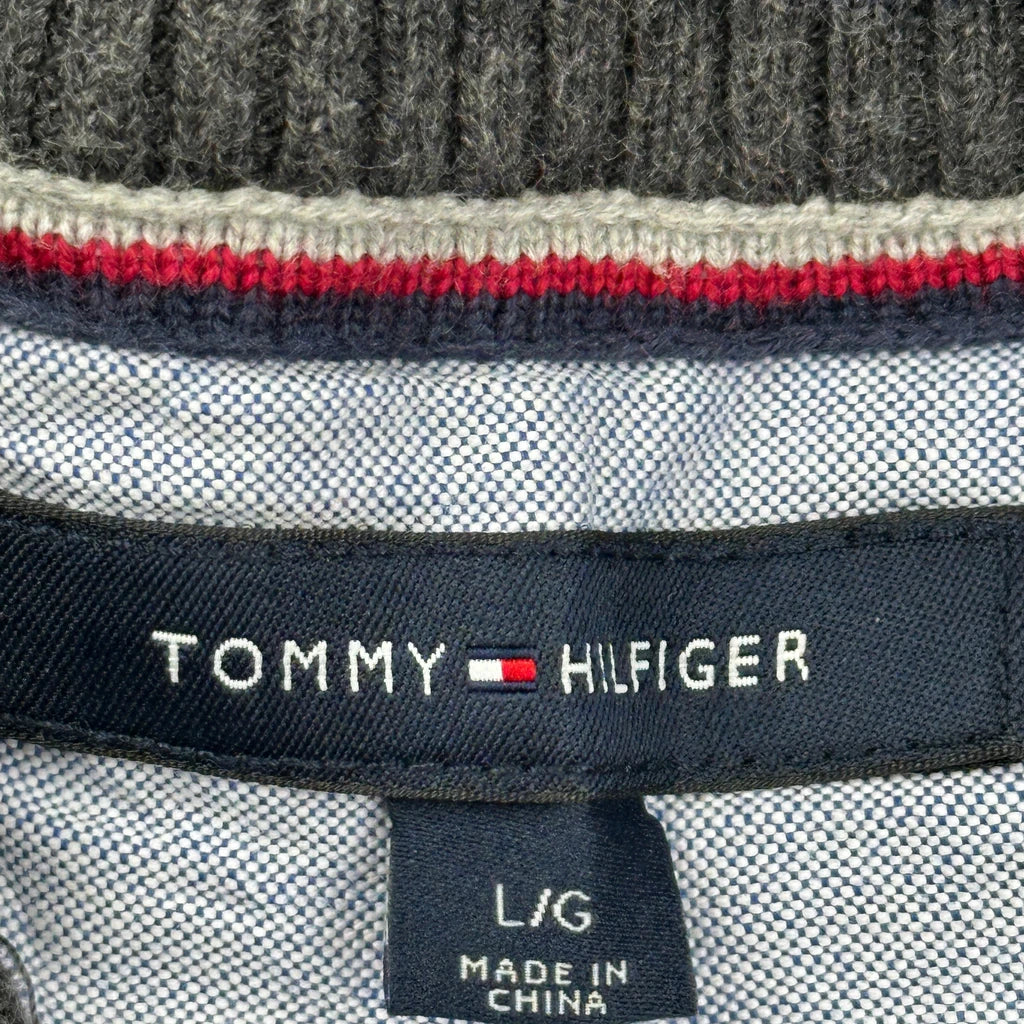 Tommy Hilfiger 1/4 Zip - Large Black Cotton Blend - Image 3