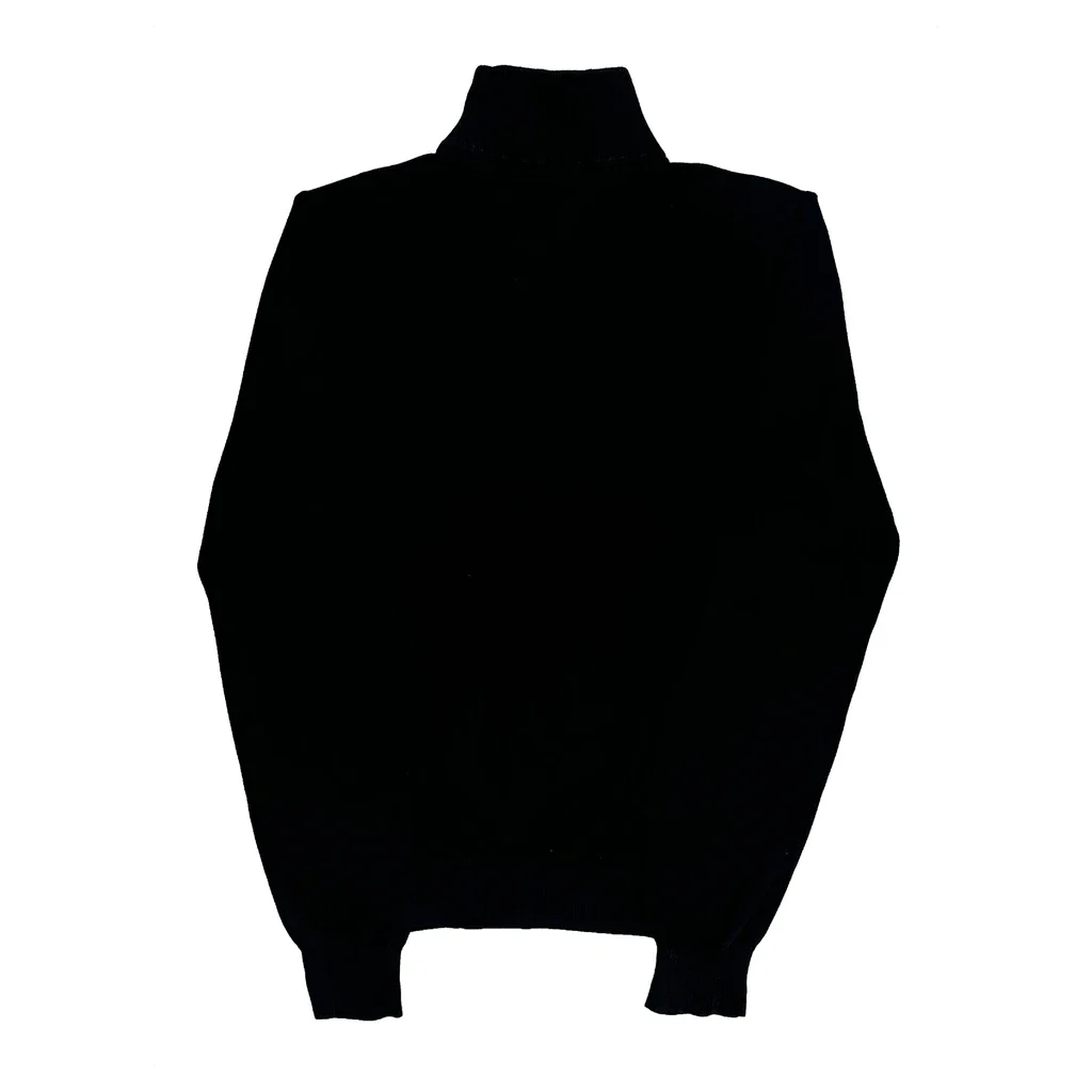 Tommy Hilfiger 1/4 Zip - Medium Black Cotton - Image 2