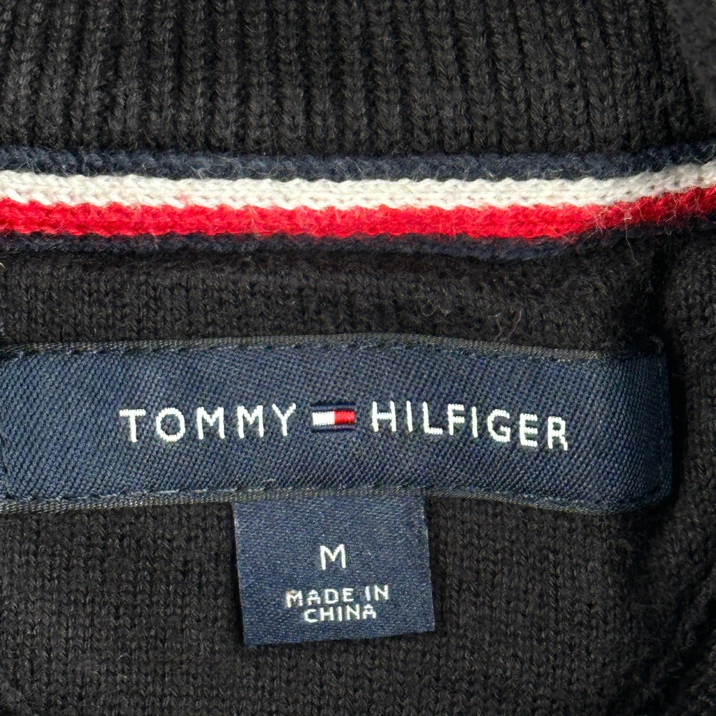 Tommy Hilfiger 1/4 Zip - Medium Black Cotton - Image 3