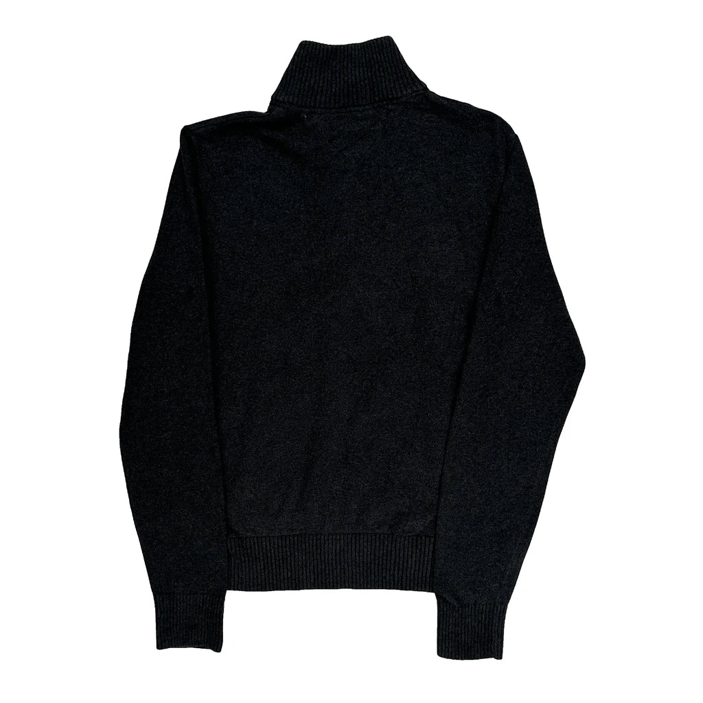 Tommy Hilfiger 1/4 Zip - Small Black Cotton Blend - Image 2