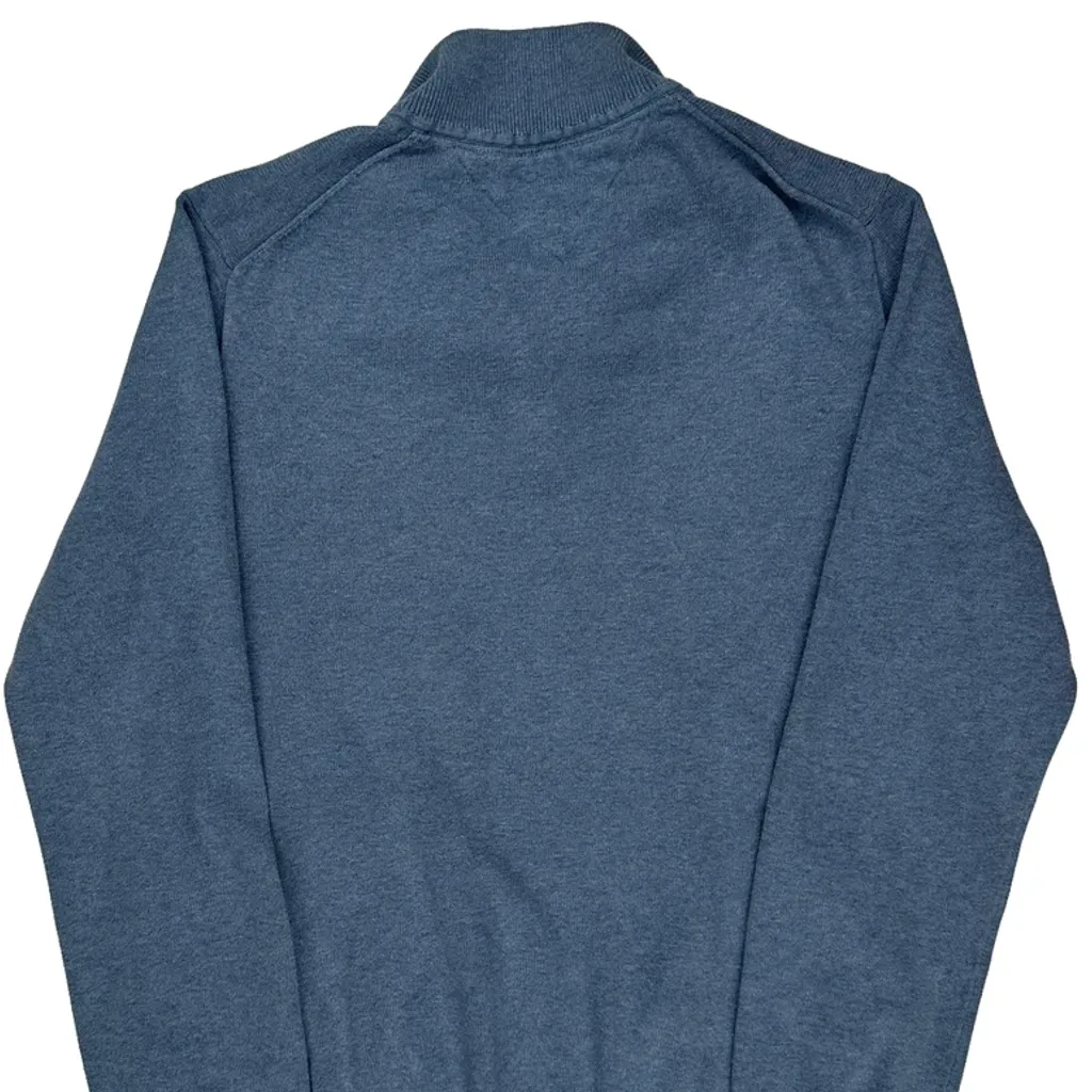 Tommy Hilfiger 1/4 Zip - Large Blue Cotton - Image 6