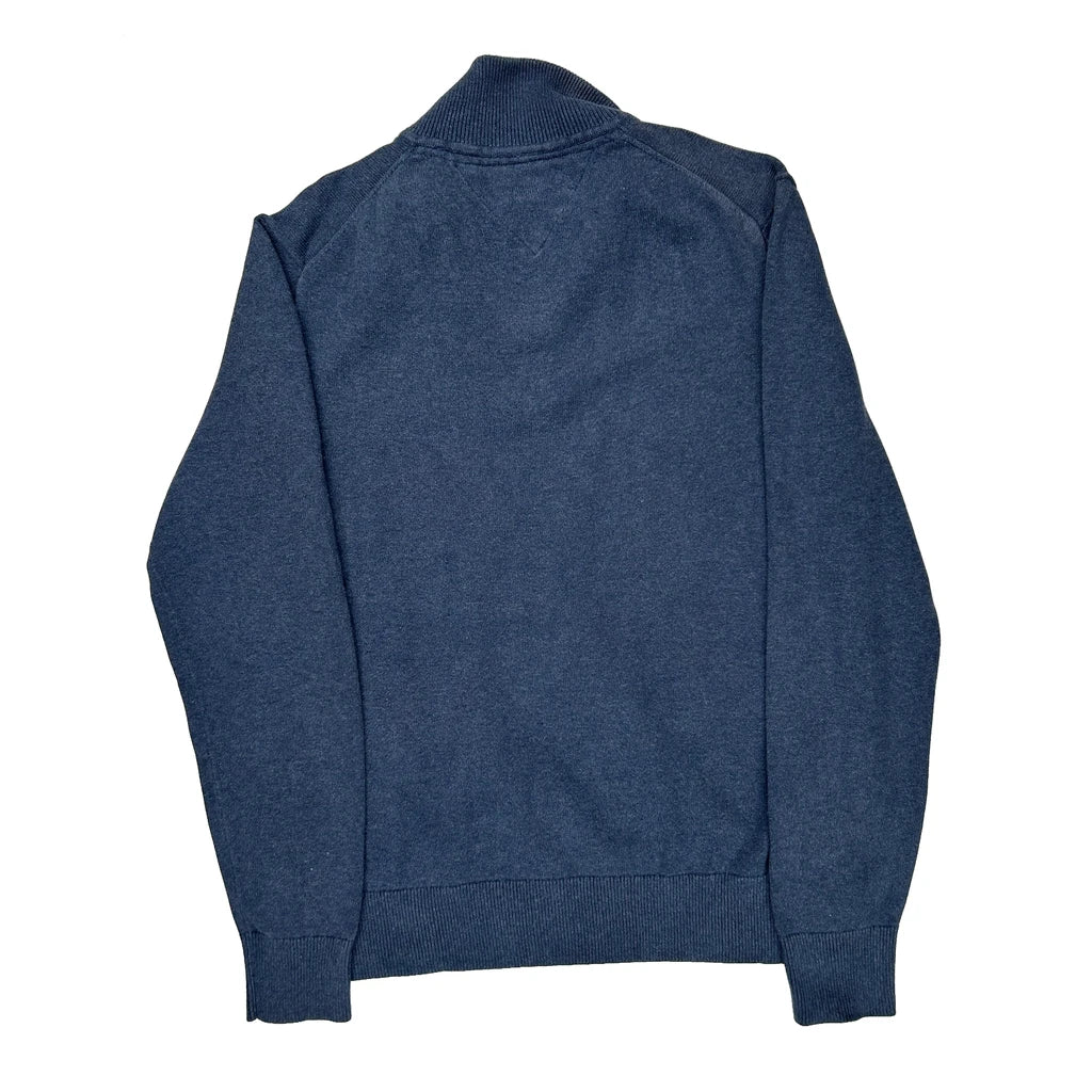 Tommy Hilfiger 1/4 Zip - Large Blue Cotton - Image 2