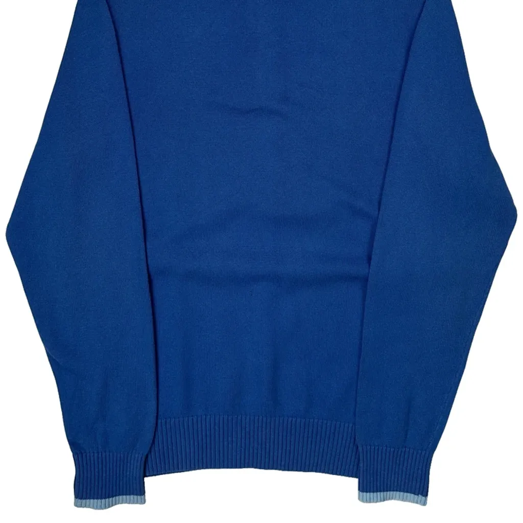 Tommy Hilfiger 1/4 Zip - Large Blue Cotton - Image 6