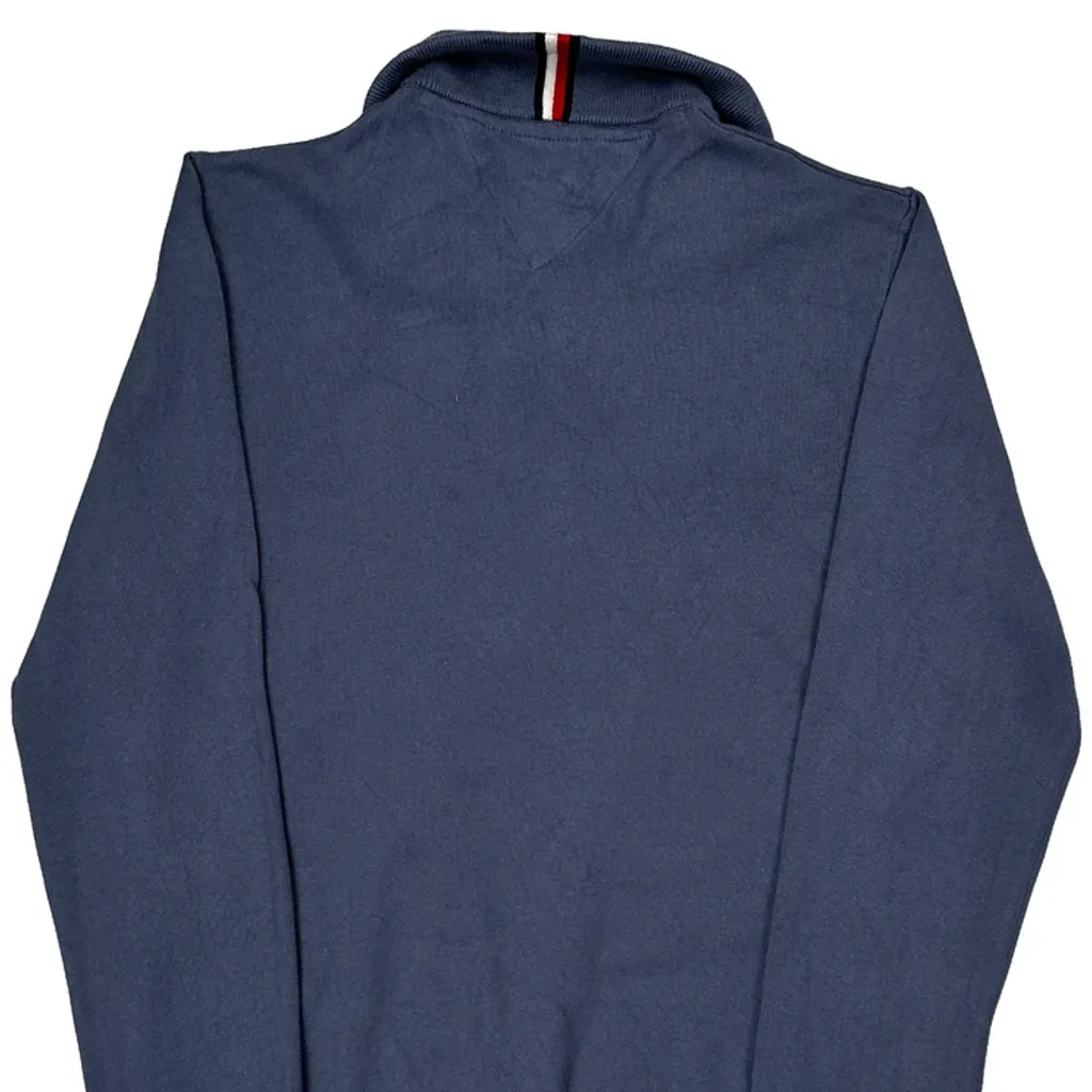 Tommy Hilfiger 1/4 Zip - Large Blue Cotton - Image 6