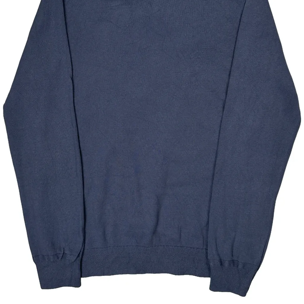 Tommy Hilfiger 1/4 Zip - Large Blue Cotton - Image 7