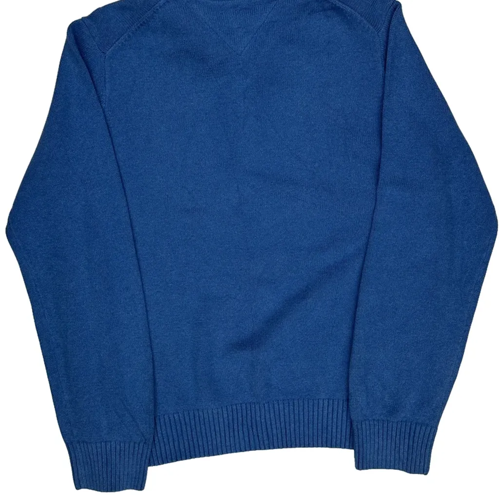 Tommy Hilfiger 1/4 Zip - Large Blue Cotton - Image 6