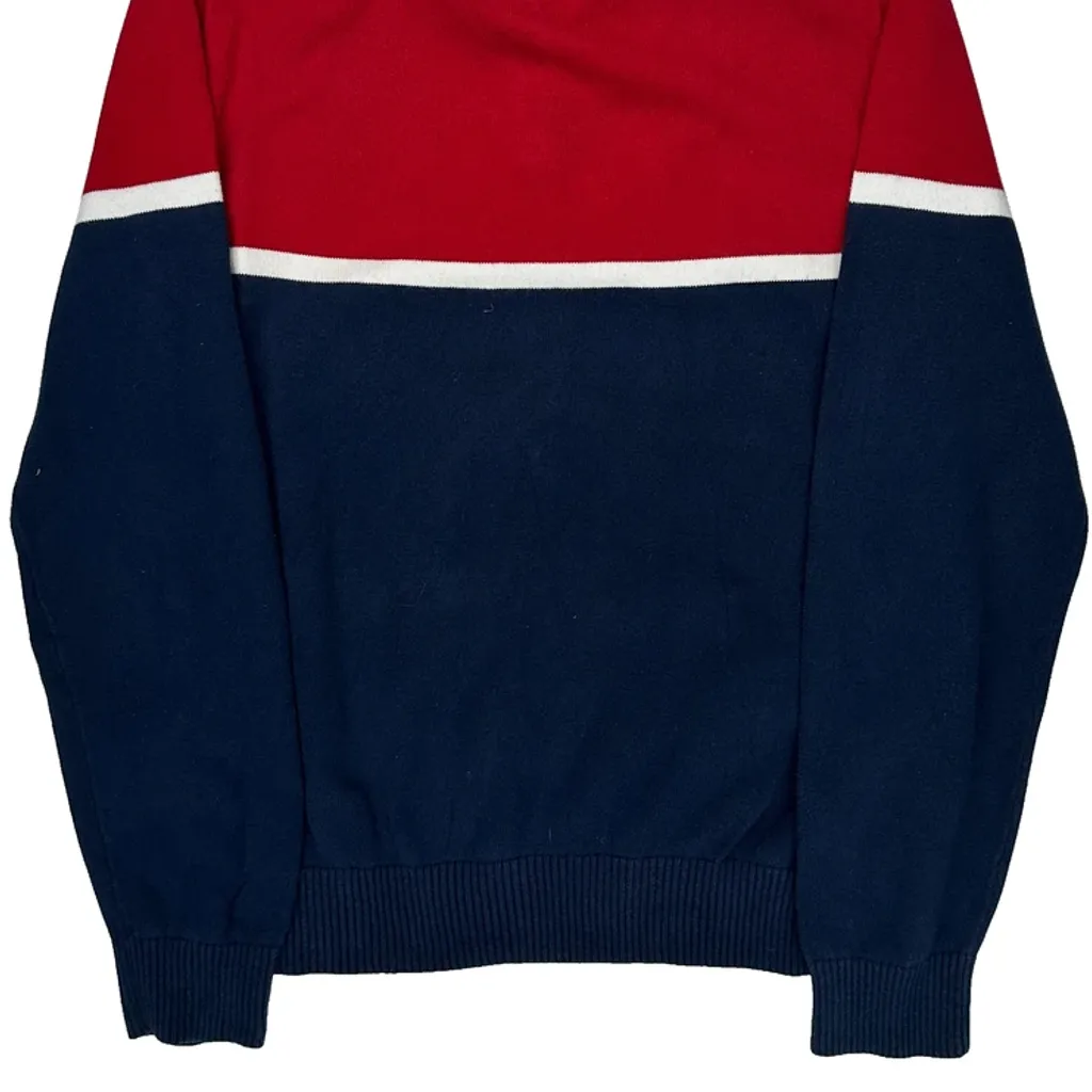 Tommy Hilfiger Striped 1/4 Zip - Medium Blue Cotton - Image 7