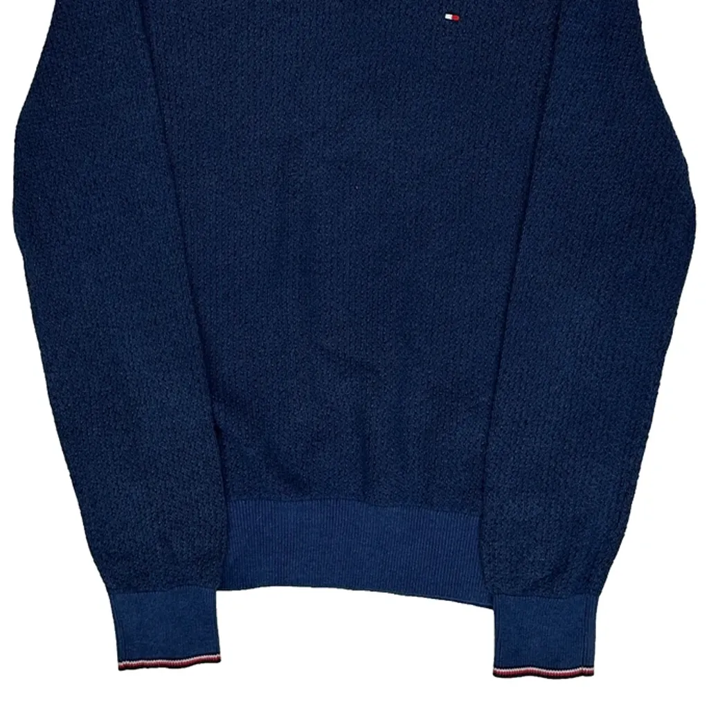 Tommy Hilfiger 1/4 Zip - Medium Blue Cotton - Image 5