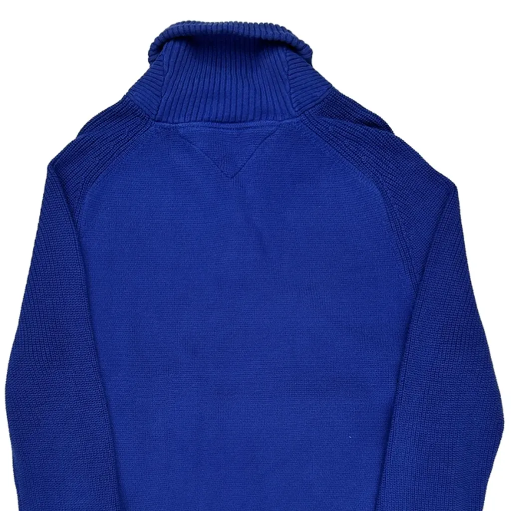 Tommy Hilfiger 1/4 Zip - XL Blue Cotton - Image 7