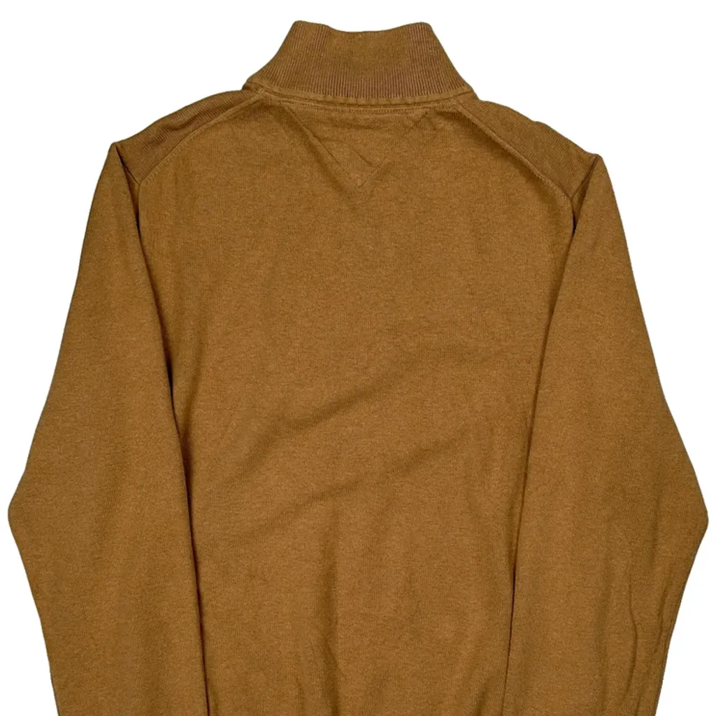 Tommy Hilfiger 1/4 Zip - XL Brown Cotton - Image 8