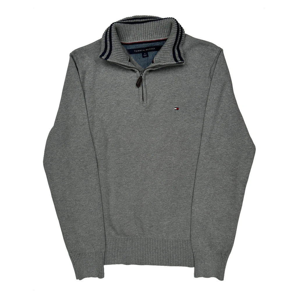 Tommy Hilfiger 1/4 Zip - Medium Gray Cotton