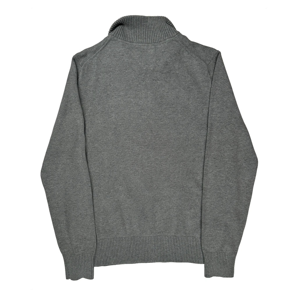 Tommy Hilfiger 1/4 Zip - Medium Gray Cotton - Image 2