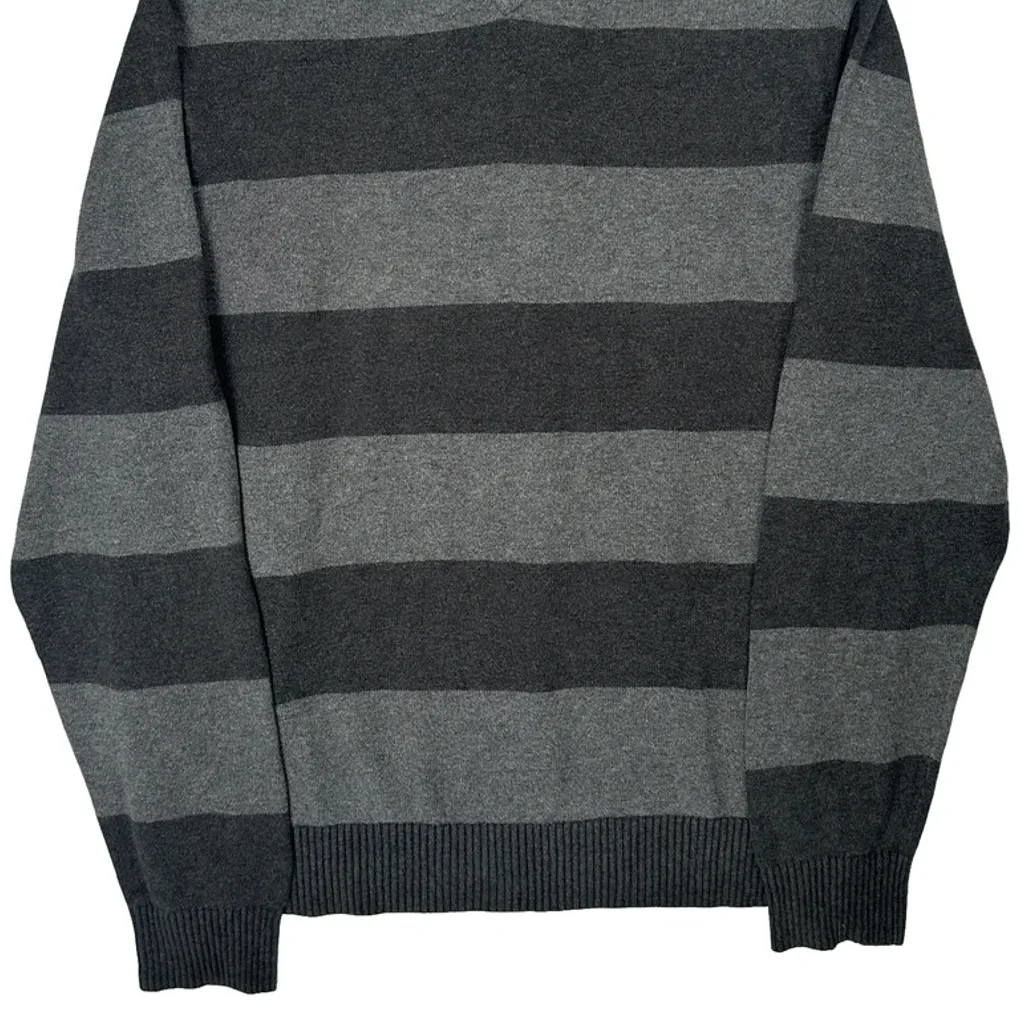 Tommy Hilfiger Striped 1/4 Zip - Medium Gray Cotton - Image 6