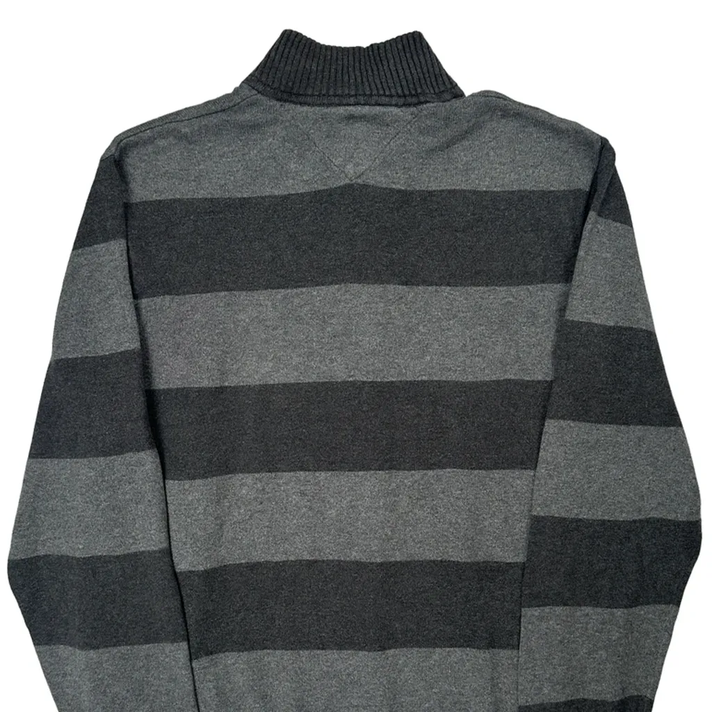 Tommy Hilfiger Striped 1/4 Zip - Medium Gray Cotton - Image 7