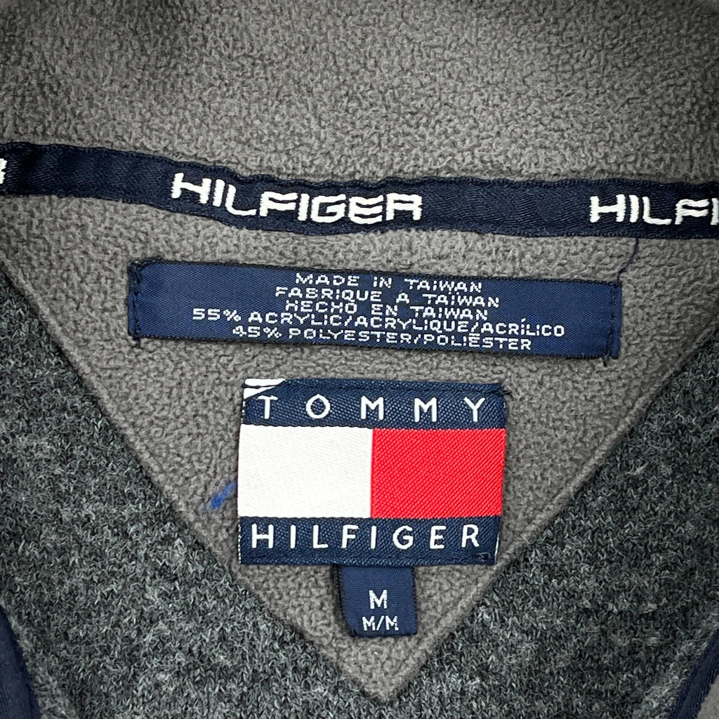 Tommy Hilfiger Spellout 1/4 Zip - Medium Gray Acrylic Blend - Image 3