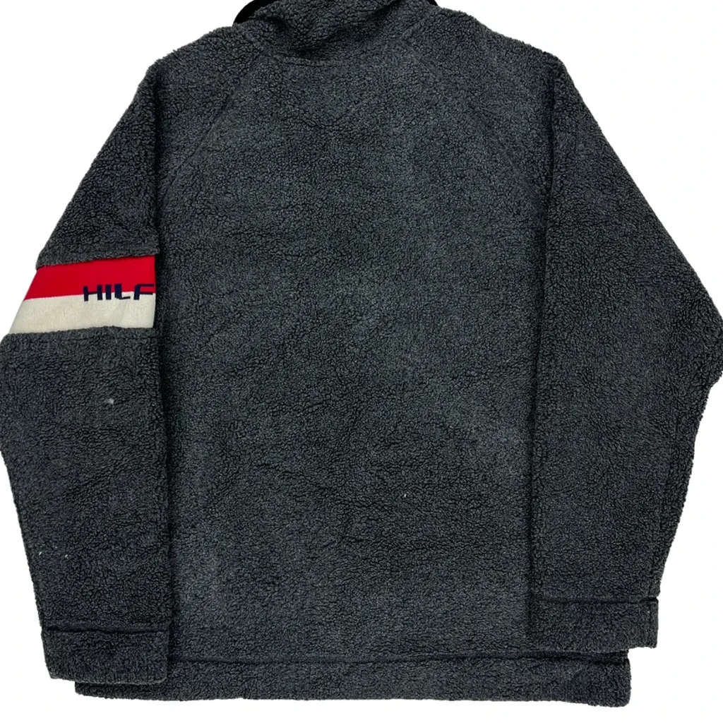 Tommy Hilfiger Spellout 1/4 Zip - Medium Gray Acrylic Blend - Image 6