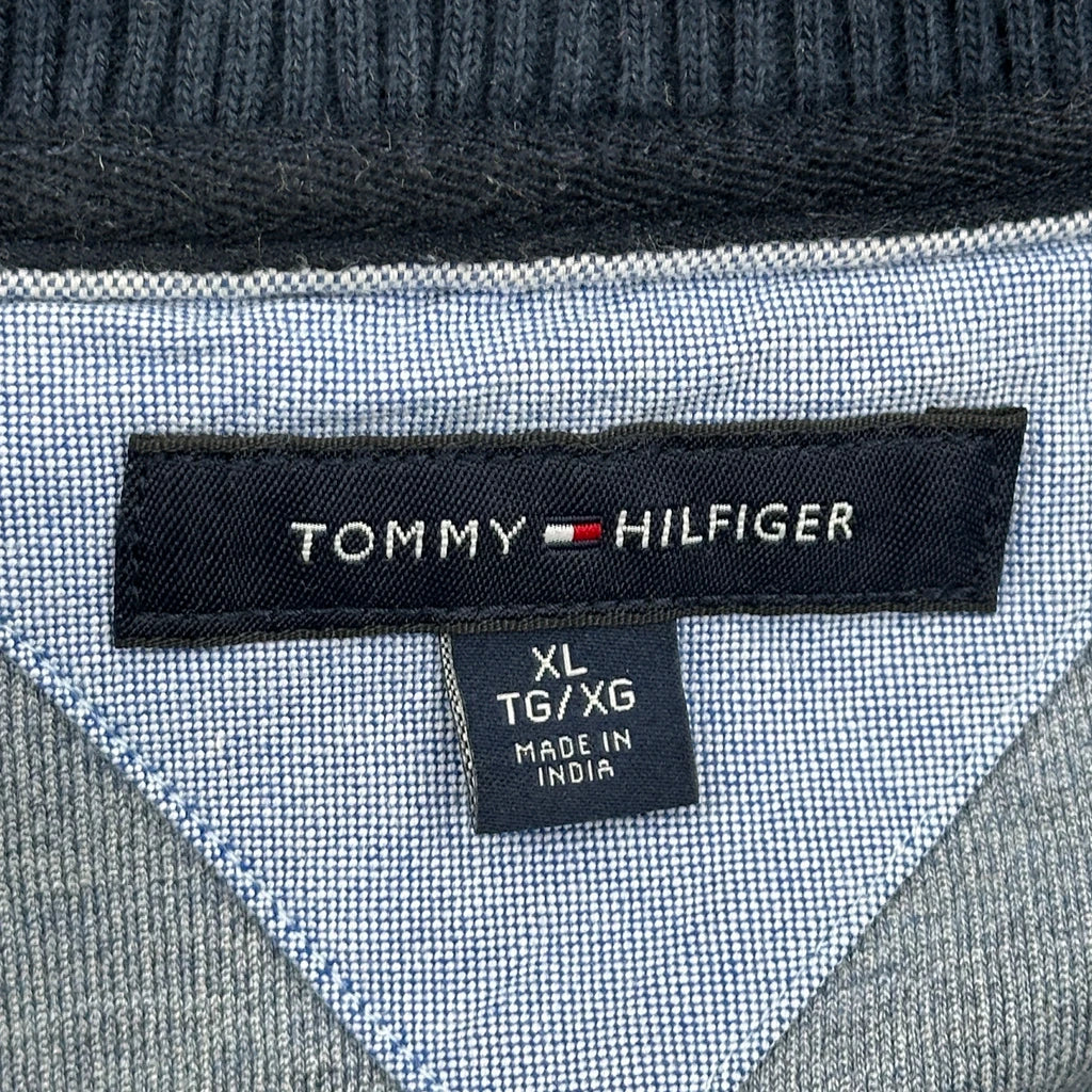 Tommy Hilfiger 1/4 Zip - XL Gray Cotton - Image 3