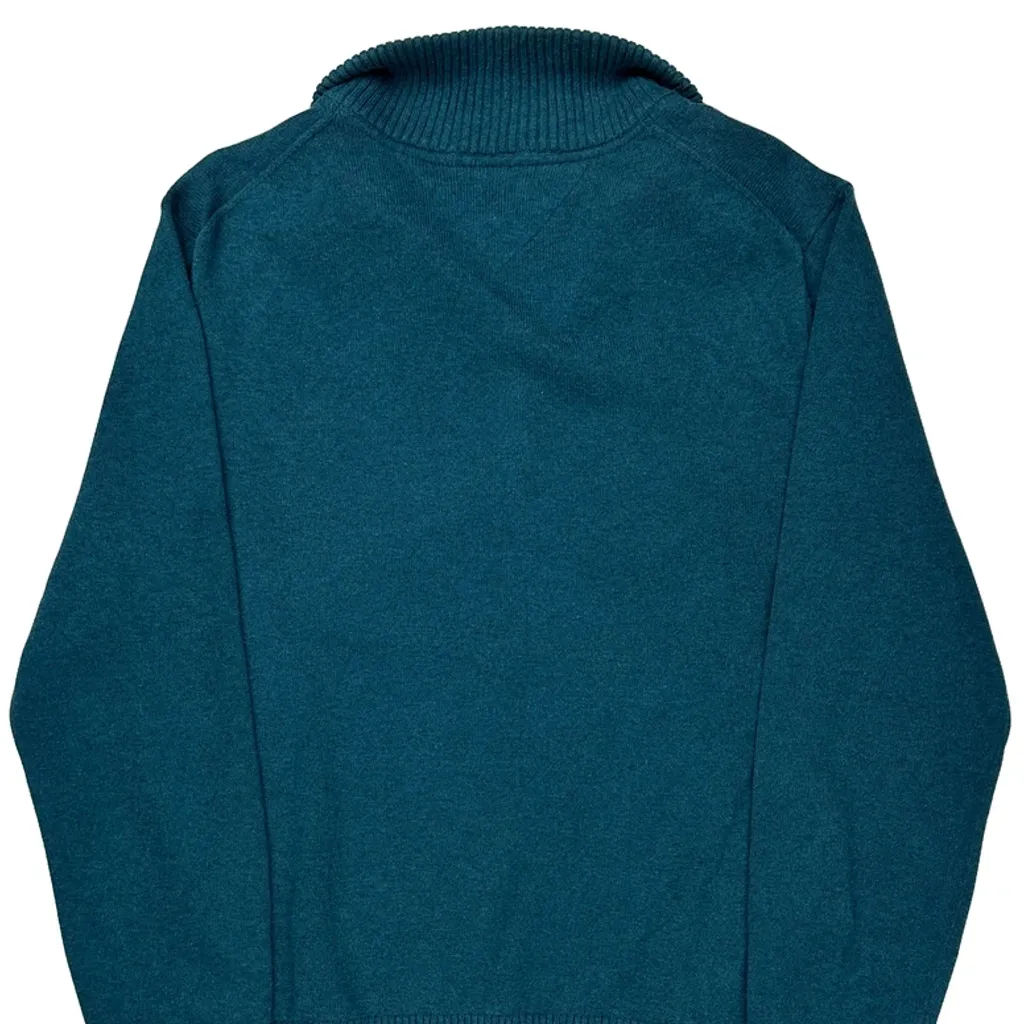 Tommy Hilfiger 1/4 Zip - Large Green Cotton Blend - Image 7